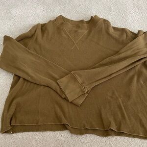 Mate the label waffle mock neck